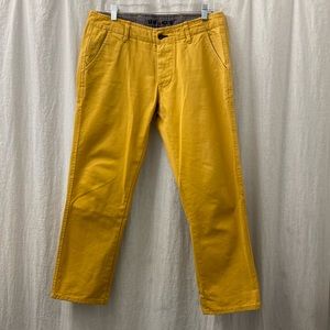 NN.07 No‎ Nationality Men's Simon Chinos Mustard Yellow Button Fly Size 33